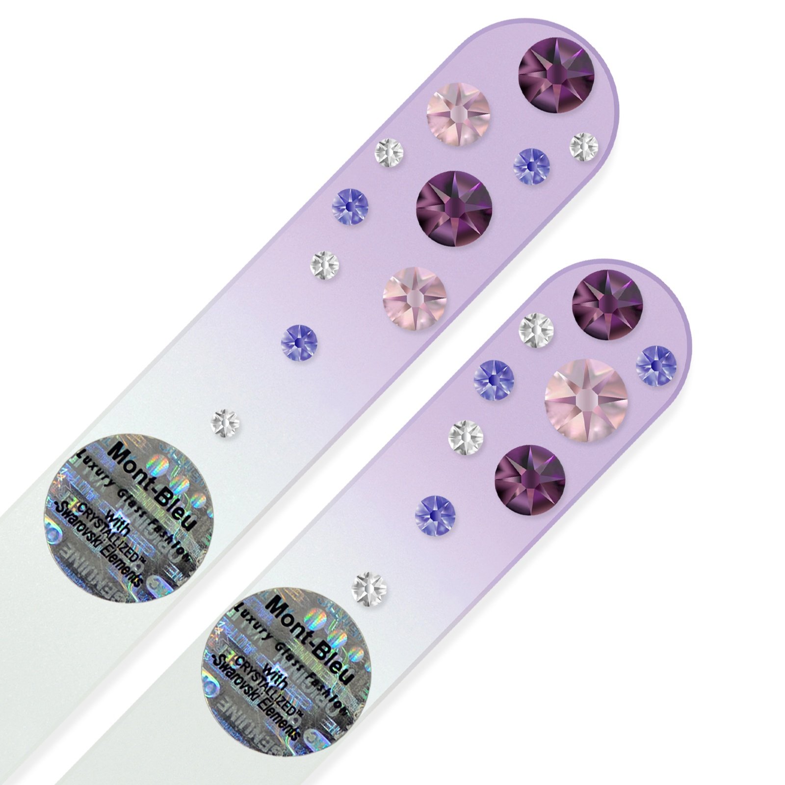 Gifts for Women - Mont Bleu Set of 2 Glass Nail Files Hand Decorated with Crystals - Premium Nail Filer Kit - Excellent Nail Filing Tools - Gifts - Image 3
