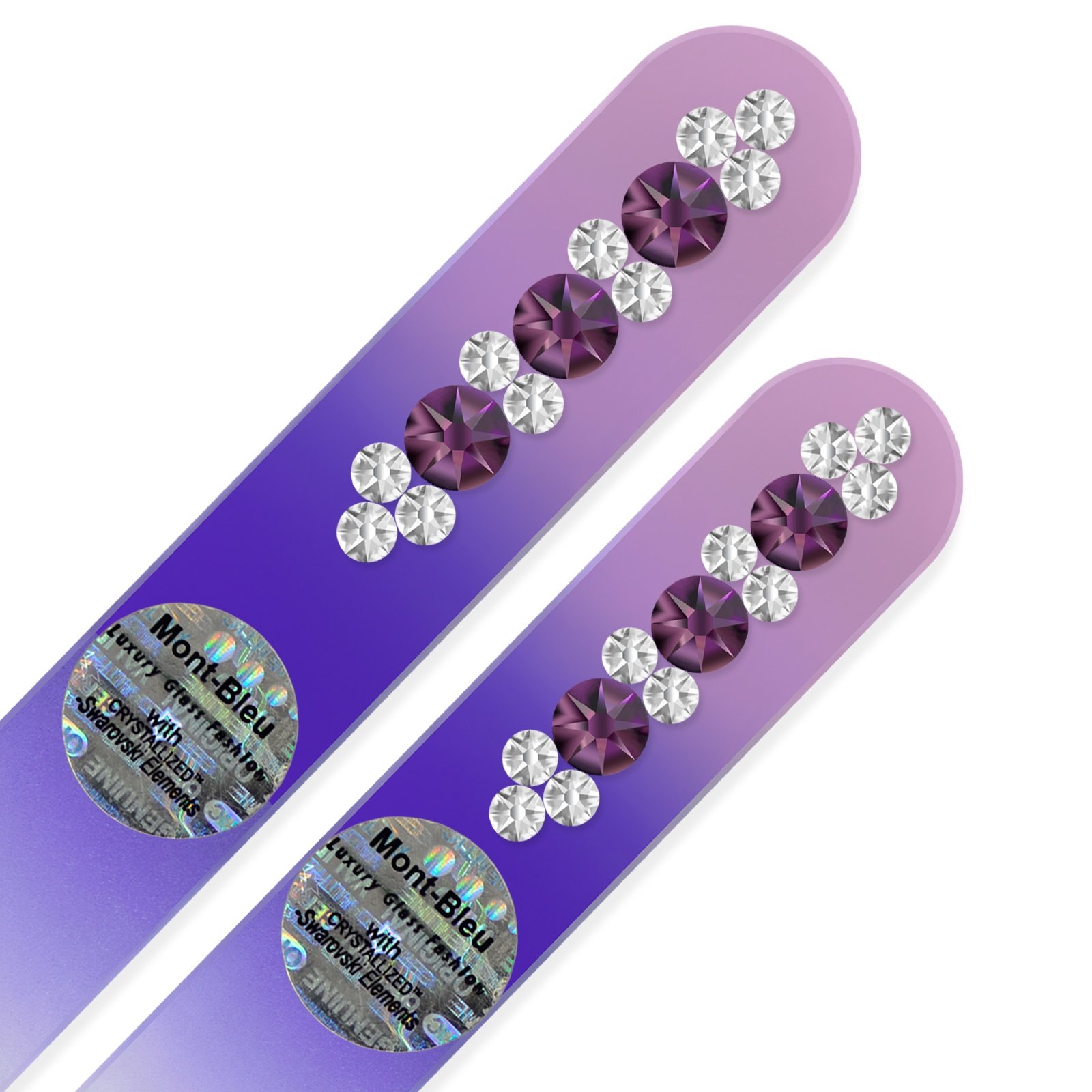 Mont Bleu Genuine Czech Glass Nail File Set of 2 Crystal Nail Files Hand Decorated with Crystals - Handmade Gifts - Crystal Nail File - Image 3
